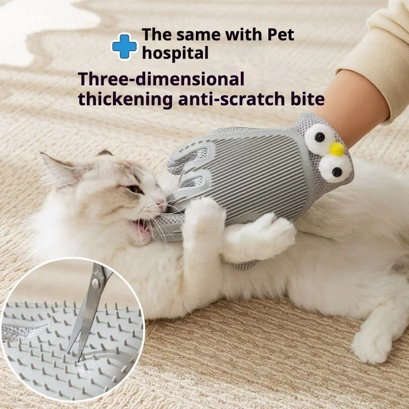 GroomGlove pet grooming brush glove available in Gray and Green