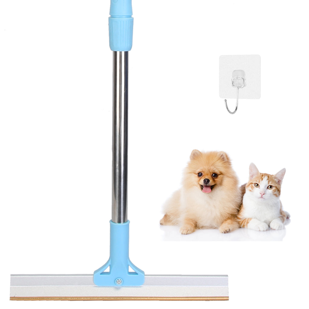 FurSweep being used on a fabric sofa to remove pet hair